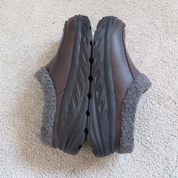 NEW OrthoComfoot Men’s Orthopedic Wide Winter Slippers Size 10 Brown/Gray - Picture 8 of 11